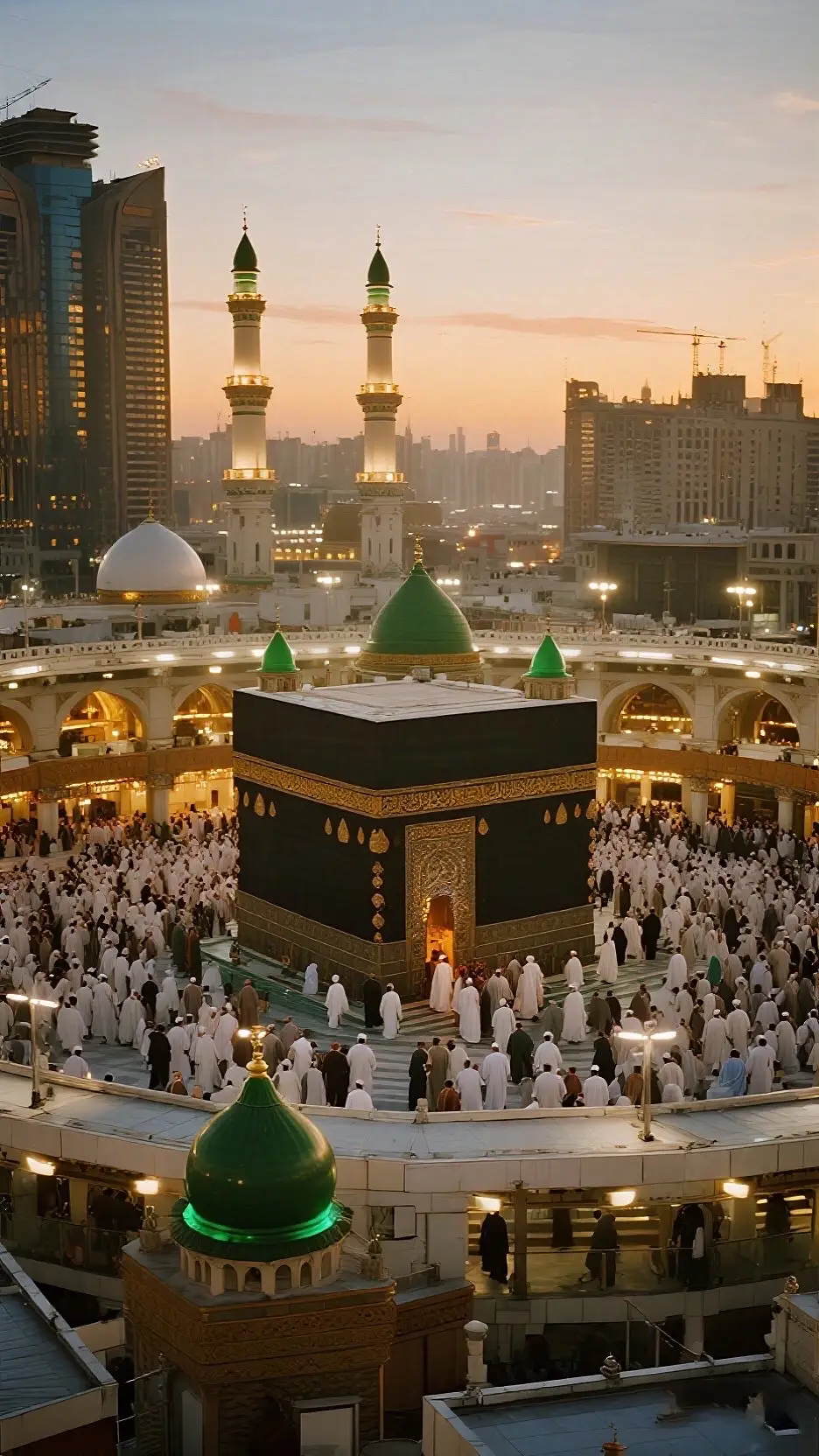 This image captures the majestic beauty of Masjid al-Nabawi, the Prophet's Mosque, located in the holy city of Madina. The iconic green dome marks the resting place of the Prophet Muhammad (PBUH). Surrounded by elegant minarets, the mosque's stunning architecture is illuminated under a clear blue sky. The expansive marble courtyard reflects the soft sunlight, creating a serene and spiritual atmosphere. Pilgrims are seen peacefully walking and praying, symbolizing the unity and devotion of Muslims from around the world. This sacred site is not only an architectural masterpiece but also a place of deep reverence and tranquility. #unfrezzmyaccount #viral #trading #naatstatus #mashallah #foryou #unfreez #Kaaba #Makkah #Faith #UnityInIslam #SpiritualJourney #Umrah2025 #IslamicInspiration 
