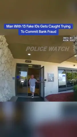 Man With 13 Fake IDs Gets Caught Trying To Commit Bank Fraud #cops #copsoftiktok 