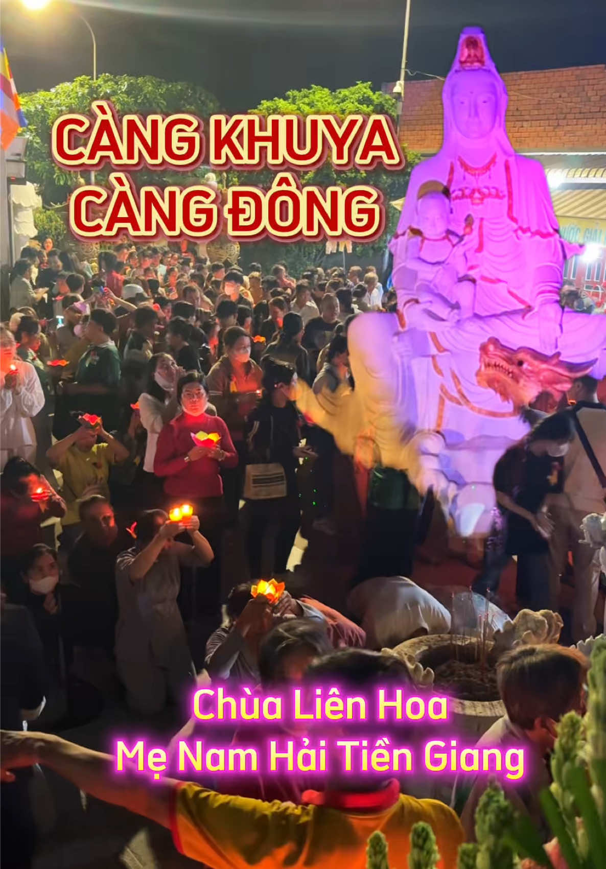 Càng về khuya chùa lại càng đông, chuyện gì đang diễn ra tại chùa Liên Hoa - Mẹ Nam Hải Tiền Giang #phatphap #potimbinhyen #tamlinh #khampha #dulich 