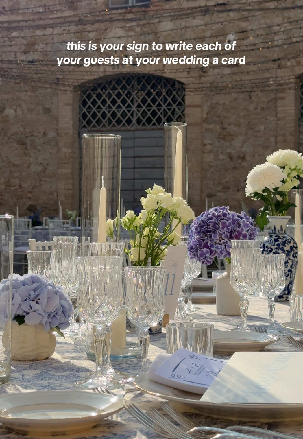 One of the most special details from our wedding day 🩵💌 Truly couldn’t have imagined our wedding without each of our guests, so we had to make sure they knew how much it meant to us 🤍 #tuscanywedding #weddingreception #destinationwedding #weddingtok #2025bride 📷 @Italy wedding photographer 