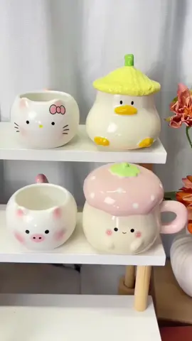 Cốc sứ dâu Tây 🍓 đáng yêu xỉu#cocsu #cocsucute #xuhuong 