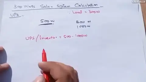 300 watts solar system for home calculations │ Battery Inverter Ups requirement