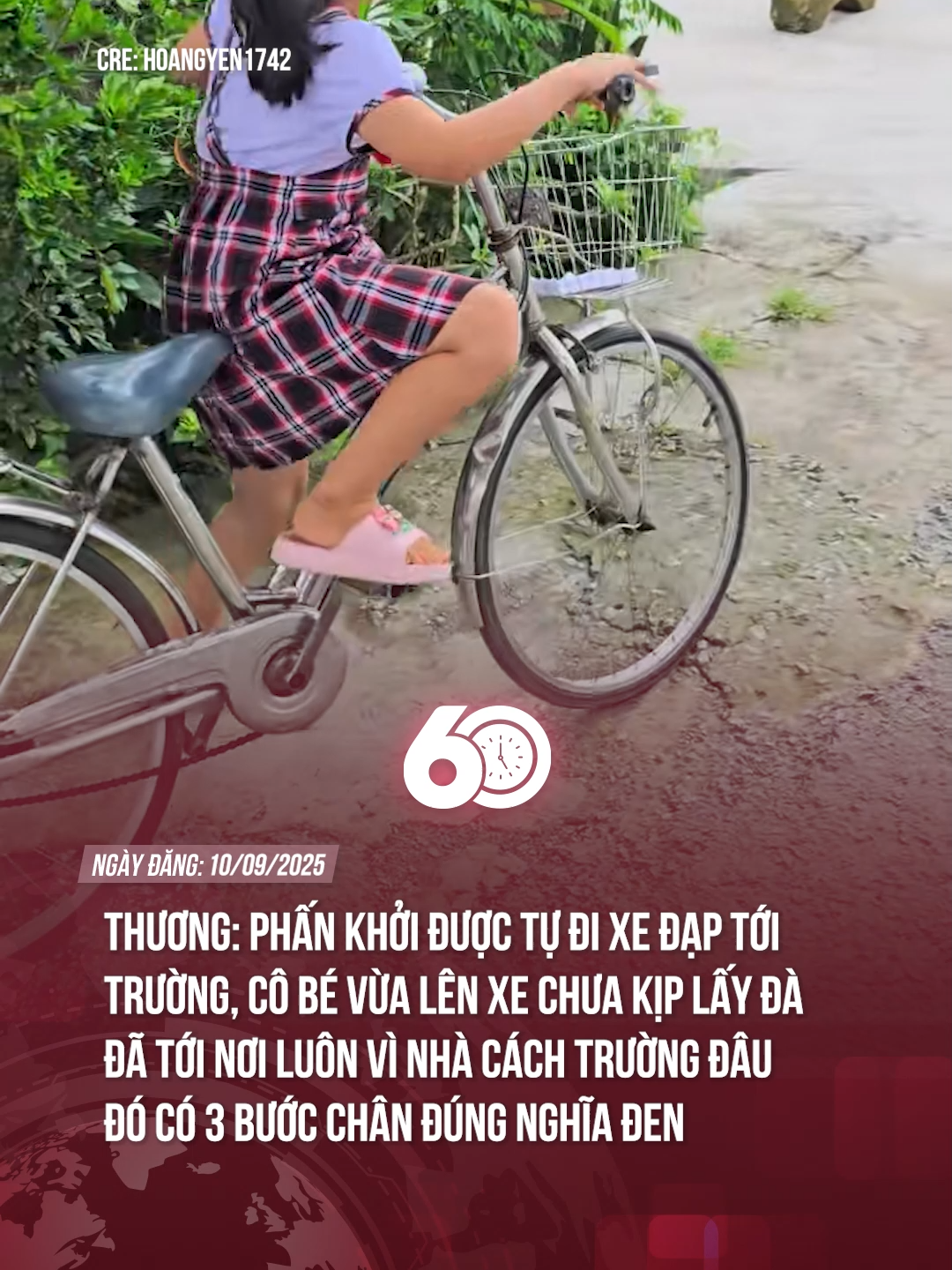 Nhà cách trường hẳn 3000mm 😔 chưa kịp lấy đà đã vọt đến nơi rồi #tiktoknews #60giay #Theanh28