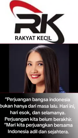  “Mari kita perjuangkan bersama Indonesia adil dan sejahtera.#viralid 