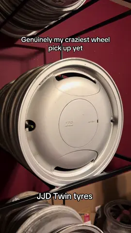 Genuine museum worthy piece in my eyes, if you know about these or ever even heard of them I respect your knowledge. 2 tires per wheel meant to help handling in the rain. Picked up this whole set local with 8 tires that are all pretty old but still. Probably one of the craziest wheel concepts. These are 4x100/114. #wheels #rarewheels #unobtainable #fyp #cartok 
