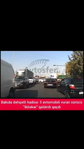 Bakıda ağır yol-nəqliyyat hadisəsi törədən sürücünün videosu sosial şəbəkədə yayılıb. Avtosfer.az xəbər verir ki, hadisə paytaxtın Binəqədi rayonu ərazisində baş verib. Belə ki, 77-GR-125 qeydiyyat nişanlı 