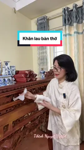 5 gói khăn lau bao sái bàn thờ #nguyetviettel #khanlaubantho 