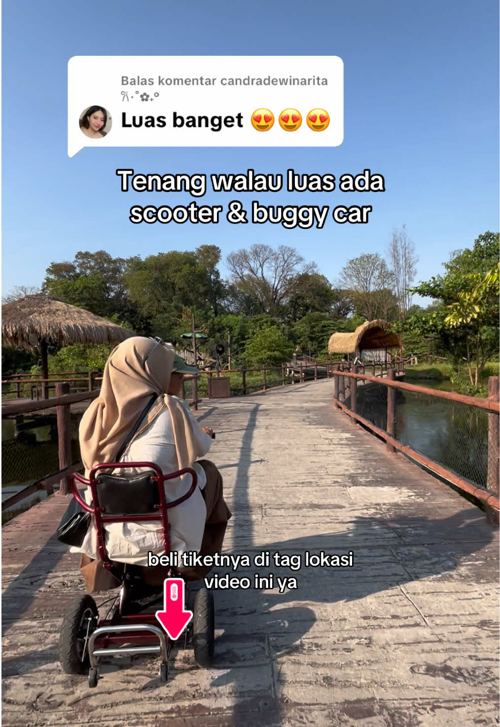 Membalas @candradewinarita 𐙚⋆˚✿˖°  gak bakal capek walau luas bisa sewa scooter dan naik buggy car dari Solo Safari  #solosafari #scooter #tamansafari #kebunbinatang #wisatasolo 