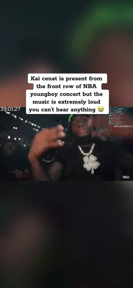 Kai is present from the front row of nba youngboy concert but the music is extremely loud you can’t hear anything😭#kaicenat #nbayoungboy 