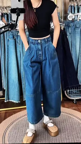 Quần jean nữ ống rộng #thoitrangnu #quanjeannu #quanjeanbaggy #quanjeanongrong #quanbaggynu 