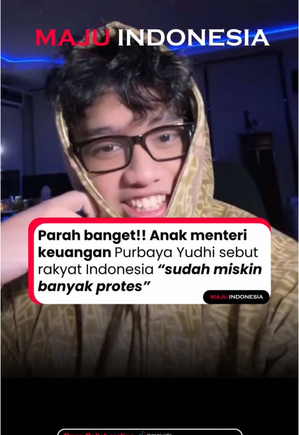 Inilah Yudo Sadewa, anak menteri keuangan yang baru yaitu Purbaya Yudhi. Yudo menyebut rakyat Indonesia “sudah miskin banyak protes” bahkan di akhir video ia menyebut rakyat Indonesia yang b0d*h dan m4lin9 adalah cerminan pemerintah konoha (Indonesia). Bagaimana menurutmu? 🤔 ____________ #MajuIndonesia #MajuIDN #Indonesia #InfoBandung #Bandung #JakartaPusat #Jaksel #Jakpus #JakartaSelatan #JKTInfo #InfoSerpong #jawabarat #InfoTangsel #Tangerang #InfoTangerang #Jakarta #bekasi #InfoJakarta #infobekasi #Politik #Jabar #JawaBarat #InfoJabar #jakbar #SriMulyani #PurbayaYudhi