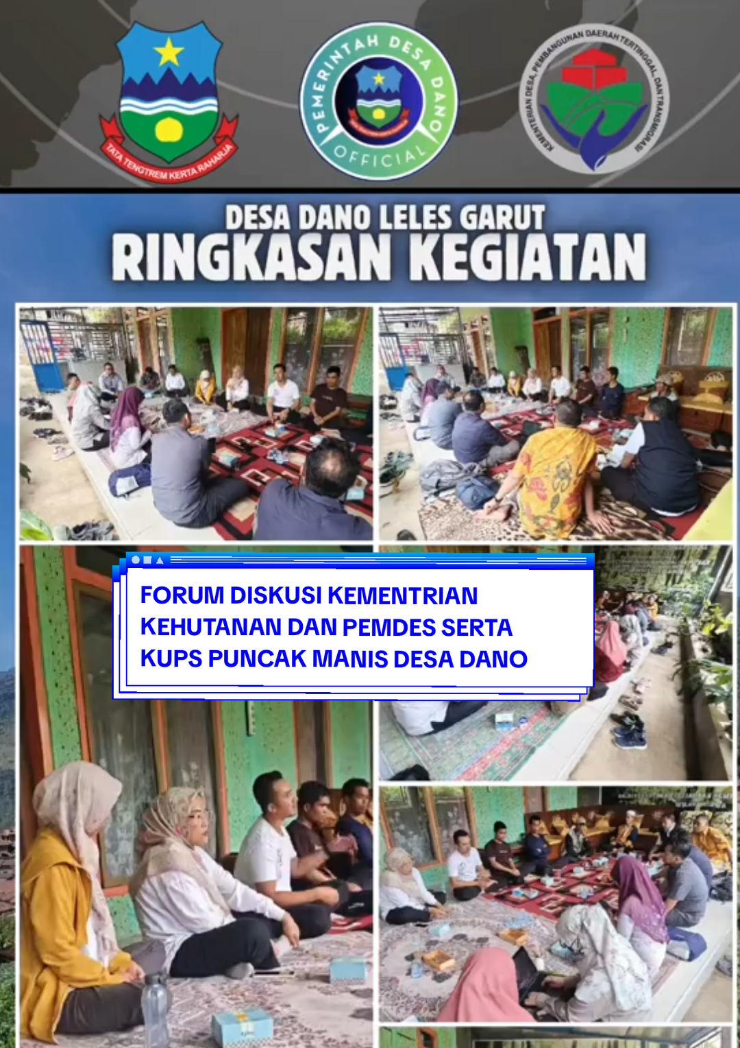 Hasil diskusi dengan kementerian Kehutanan   1.pengenalan kelompok Perhutani sosial KUPS PUNCAK MANIS dan di bentuk tahun 2021 2. KUPS Puncak Manis mendapatkan predikat PLATINUM dari gold yg akan mendapatkan bimbingan sosial ekonomi masyarakat desa dalam pengembangan perhutanan sosial 3. Awal mulai penanaman kopi di kp. Patrol dari lahan 300 tmbk 4. Pertama kali masyarakat beralih berkebun kopi dari petani bah kompan yg menjadi panutan masyarakat dalam penanaman kopi yg bekerja sama pa hj bustomi dan pa hj hamzah yg pertama kali memberikan bibit kopi secara gratis kepada masyarakat patrol 5. Kups puncak manis adalah salah satu lahan pertama yg di tanami kopi 6. Kups puncak manis berfokus pada pengelolaan hasil petani kopi atau pemanfaatan kopi dari yg hanya menjual ceri menjadi siapp seduh  7. Kups puncak manis sekarang di ketua oleh iwan,  8. Kups puncak manis pertama kali punya produk Kopi dari pembelajaran otodidak dan pelatihan pelatihan dari dinas  9. Pertama produk hasil dari kups puncak manis di pasar di wilayah offroad kepada pelanggan 10. Bibit unggul KUPS puncak manis adalah ARABICA  11. Pemberian nama Kopi bah asep kompan pada tahun 2021 dari komunitas asep se-Dunia #pemdesdano  #garut #kementriankehutanan #dinasperhutani 
