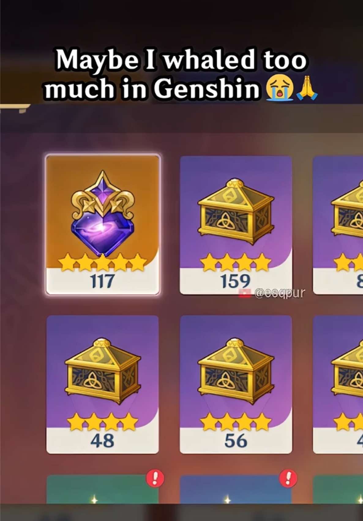 MAYBE I WHALED TOO MUCH IN GENSHIN 😭 🙏  #GenshinImpact #hoyocreators