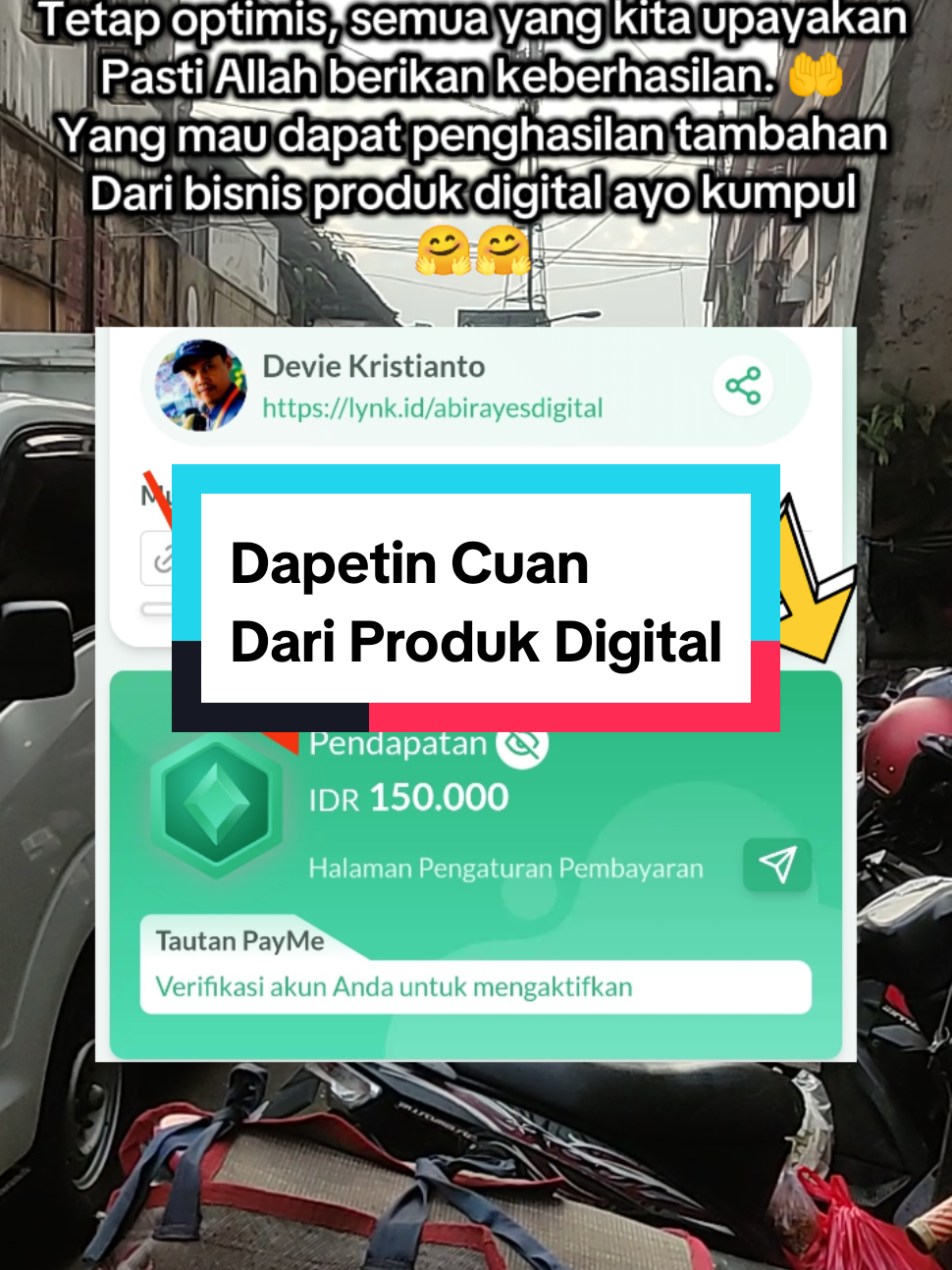 deviekristiantodigital ⚛️ Mau tahu rahasia cuan banyak dari Tiktok..?!! 🤔 ✍️Yang serius mau belajar ayo🔥 Tanpa tampil wajah cukup bikin kontent video 6-9 detik kaya gini.  Kamu ngga harus jadi seleb buat bisa dapetin pengahasilan dari konten setiap hari.  Cukup jadi konten kreator digital & mulai jualan produk digital.  Aku faham....  Mungkin kamu mikir : 