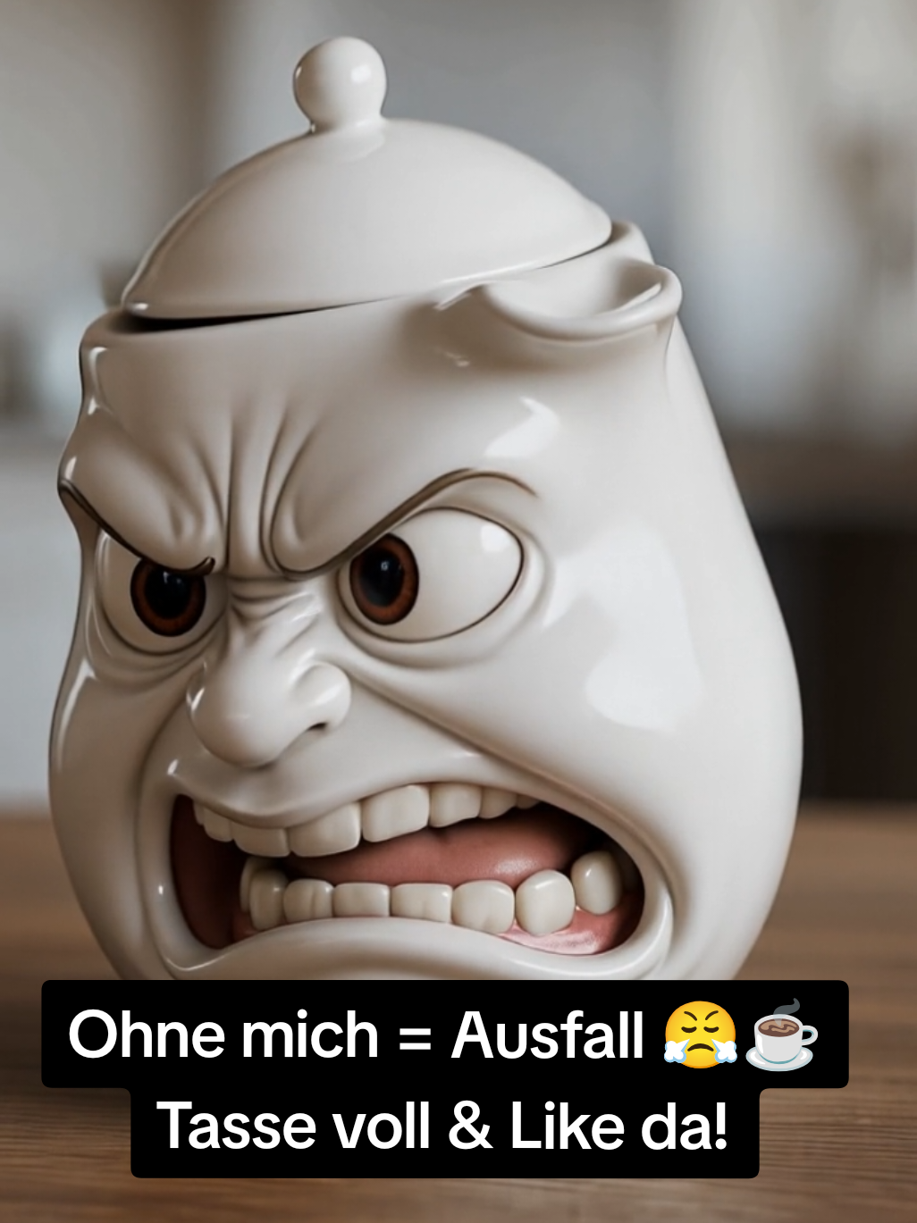 Arrogant, frech & voller Koffein 😏☕️ Diese Kanne weiß: Ohne Kaffee bist du nur Ausfall. Wer heute überlebt, kommentiert ein ☕️! #ZieglerDigital #KaffeeZeit #HumorClip #FürDich #viral 