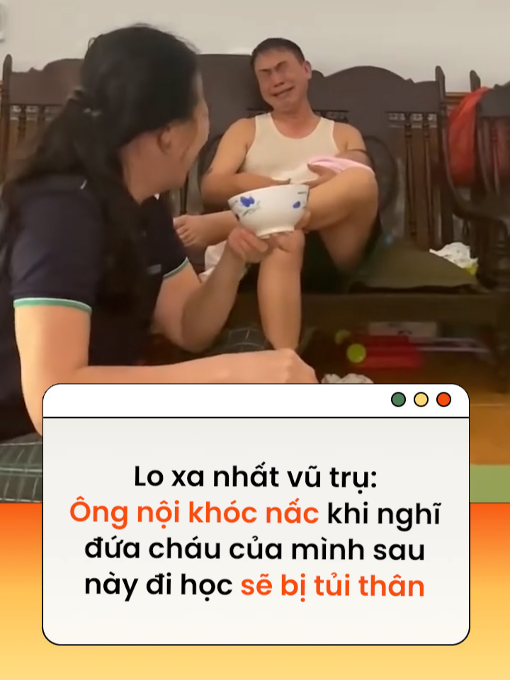 Cháu mới biết lẫy, ông nội đã lo cảnh đi mẫu giáo sẽ bị tủi thân #giadinh #tiktokgiaitri #amm