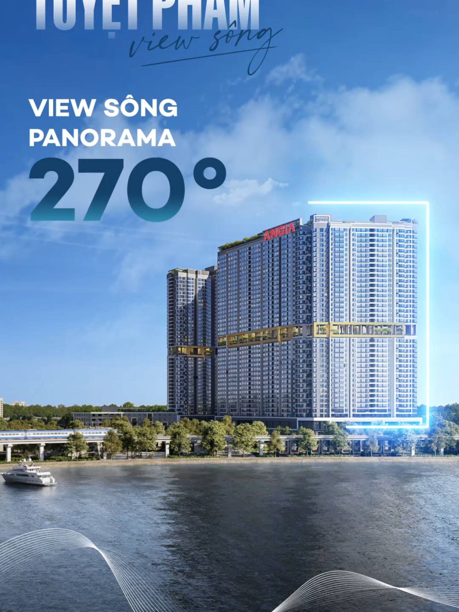 Được nhìn nhận như một “tài sản tài chính” trong bất động sản, căn hộ view sông tháp Gió Đông không chỉ nâng cao trải nghiệm sống và gia tăng giá trị theo thời gian mà còn góp phần định vị phân khúc cao cấp và lối sống của chủ nhân. #agg #angia #angiagroup #thegio #thegioriverside #batdongsan #bds