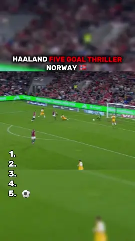 Haalands Five goal thriller with Norway 🇳🇴 #footballtiktok #football #haaland🇳🇴 #haaland #fyp 