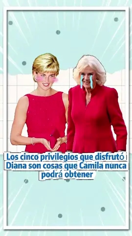 Los cinco privilegios que disfrutó Diana son cosas que Camila nunca podrá obtener.