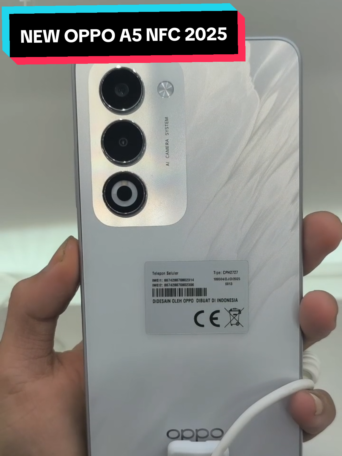 New Oppo A5 NFC white🤩 SEGAMPANG ITU  Dapatkan Barang impian anda! Kamu bisa cicil pakai HOME CREDIT dengan PROMO  ✨ BUNGA 0% ✨ SYARAT CUKUP EKTP ✨ PROSES 3 MENIT ✨ GRATIS CICILAN SAMPAI 2X #oppo #oppoa5 #fyp #handphone #hp 