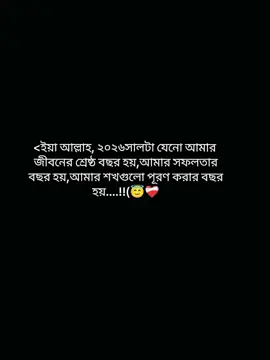 ইয়া আল্লাহ ২০২৬ সাল্টা যেনো আমার জীবনের শ্রেষ্ঠ বছর হয়❤️‍🩹😇@TikTok @TikTok Bangladesh 