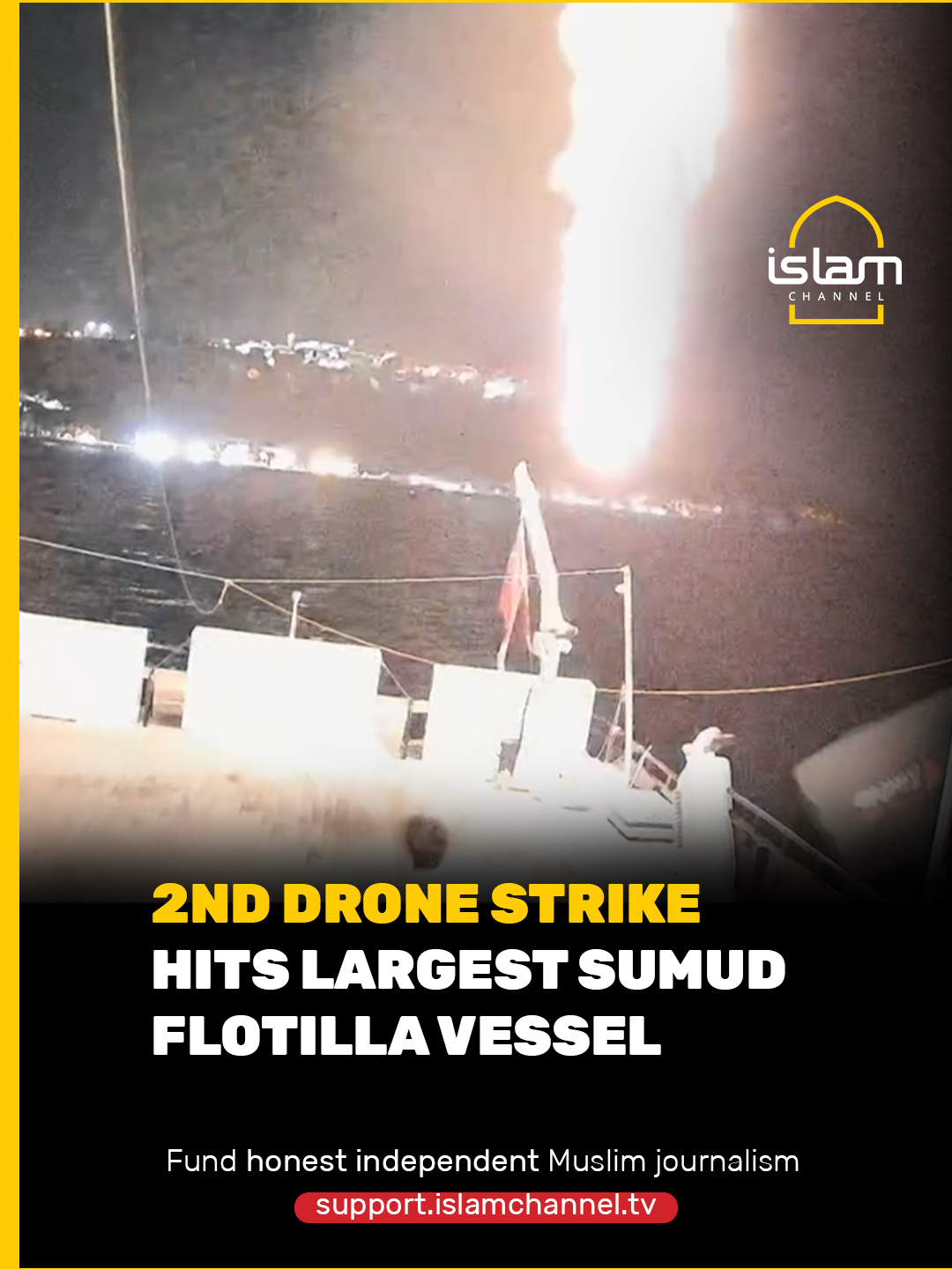 In the second attack in two days, a drone dropped a burning fuel-soaked object onto the 