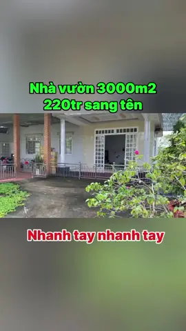 LH (09-65//125//045) Nhà vườn 3000m2 220tr sang tên Sổ hồng riêng  #nhà #đất #bds #nhàvuon #idol 