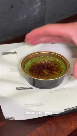 It finally time to introduce you to our newest kid on the block..Indonesian style Creme Brûlée 🔥Swing by and try it out #SatayClub #SatayClubAmsterdam #indonesianstreetfood 