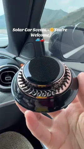 Black Car Air Freshener, Ro Solar Aromatherapy Essential Oil Diff Scent Car #carhacks #solarpower#ec friendly#airfreshener#carlife # tesla#caraccessories.