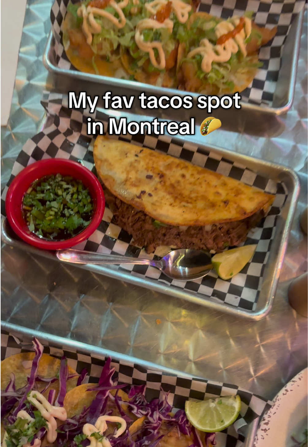 😋 Tacos Tin Tan 📍 3828 St. Denis, Montreal ! First time i walked in this restaurant it was 2 years ago, and i keep coming back again and again! 🌮  My favorites : - Tacos Gobernador (shrimp) - Guacamole - Quesabirria  Im gonna share more my restaurant recommendations cause im really THIS foodie 😙  you can also find all my fav places on my @mapstr 😋😋 #montreal #FoodTok #tacos #mexicanfood #restaurantrecommendations 