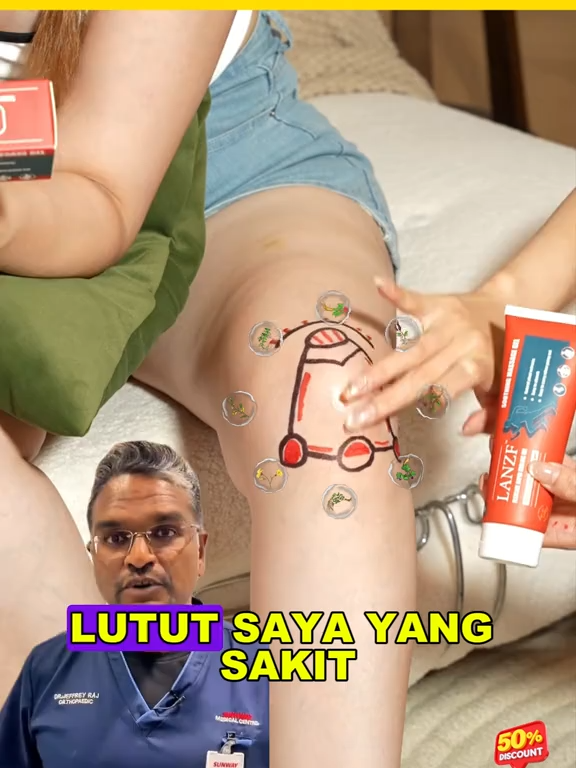 LANZF Krim Urut Kelegaan Otot Cepat - dengan Minyak Pati Frankincense, Glukosamina dan Kolagen