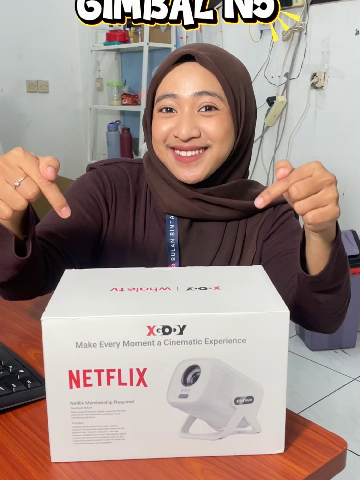 Smart Proyektor XGODY Gimbal N5 – WiFi, Bluetooth & WhaleOS ##xgody #xgodyindonesia #xgodysmartproyektor #gimbaln5