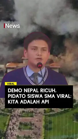 Sebuah video lama menunjukkan seorang bocah SMA di Nepal berpidato di sekolahnya menjadi viral di tengah demonstrasi besar-besaran di negara itu. Media lokal melaporkan video itu direkam pada Maret 2025 saat acara tahunan sekolah. Siswa yang tak disebutkan identitasnya itu berpidato di hadapan rekan-rekannya menggunakan kalimat yang kini seperti menjadi kenyataan. Dia berbicara tentang korupsi, pengangguran, dan penderitaan anak-anak muda yang terpaksa meninggalkan Nepal demi mencari nafkah di negara lain karena pemerintah gagal memberikan kemakmuran. Baca selengkapnya di sini:  https://www.inews.id/news/internasional/viral-pidato-berapi-api-siswa-sma-nepal-ini-bakar-semangat-demonstran-gen-z #GenZ #Pidato #Nepal #DemoRicuh #Internasional #ViralNepal #Speech