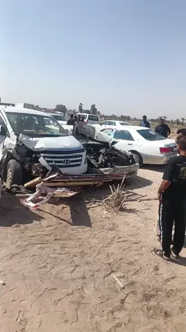 حادث الان على طريق غماس نجف