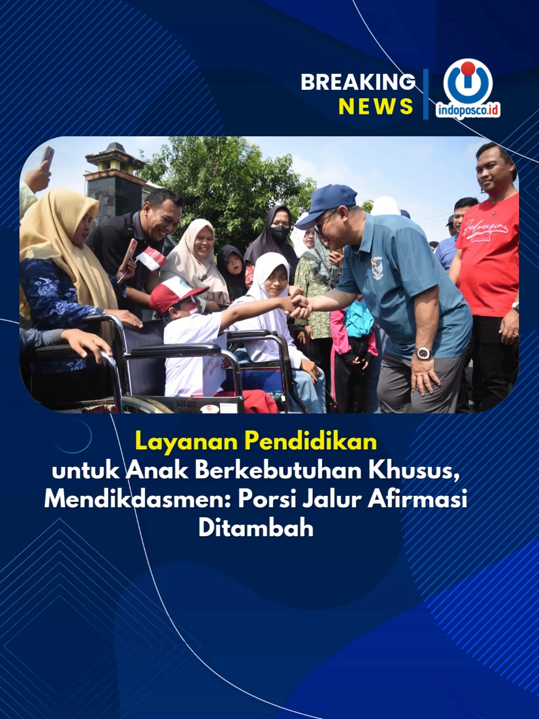 📚 Pendidikan Inklusif Jadi Prioritas Nasional Mendikdasmen Abdul Mut’i menegaskan semua anak Indonesia, termasuk anak berkebutuhan khusus, berhak mendapat pendidikan bermutu. Pemerintah menargetkan pembangunan SLB baru & memperbanyak jalur afirmasi di sekolah inklusi. #PendidikanInklusif #anakberkebutuhankhususku #SLB #PendidikanIndonesia