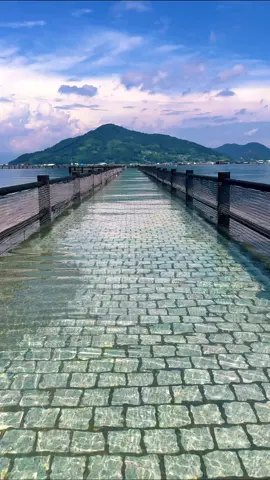Etajima(Hiroshima) / 江田島 Nagase Human Beach in Etajima. A path under the sea is submerged only during high tide during spring tides😳🌊✨ It was just like an anime🤩🥹✨ Please follow 👉@japan_walker_    Please Share 🥰🙏✨ #千と千尋の神隠し #spiritedaway #ヒューマンビーチ長瀬#江田島 　#広島 