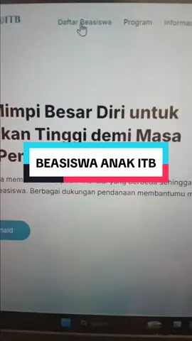 cara nyari info beasiswa buat anak itb!