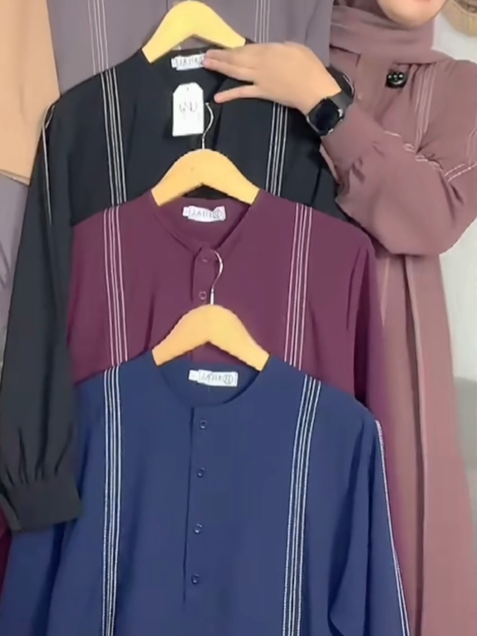 Nabila Dress Gamis Wanita Muslim Simple Elegan #gamiswanita #gamiskekinian #gamispremium #fyp 