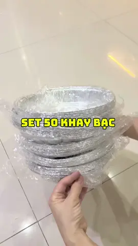Sét 50 khay giấy bạc chỉ gần 50k, rất tiện dùng #khaygiaybac #khaygiaybaclotnoichienkhongdau 