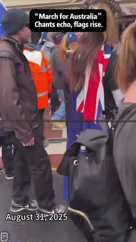 Chants echo, flags rise, police on edge 🚔“March for Australia” rallies sweep across the nation .#AustraliaProtest #MarchForAustralia #OnTheGround #TrendingNow 