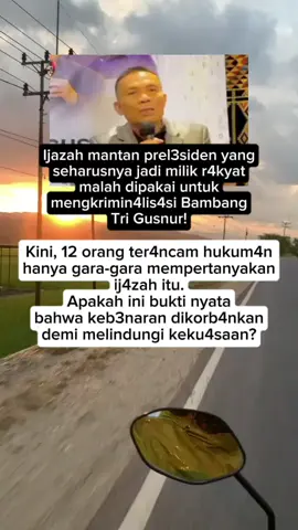 Bayangin, gara-gara nanya soal selembar kertas, 12 orang bisa masuk penjara! “Kalau kamu setuju rakyat berhak tahu, jangan diem aja — tulis pendapatmu di kolom komentar!” “Share biar makin banyak orang sadar masalah ini!” #TruthMatters #JusticeForAll #SaveDemocracy #IndonesiaUpdate 