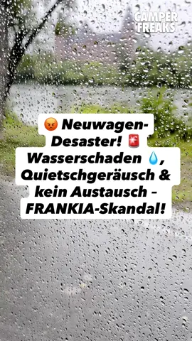 👉 Wir haben in unserem Frankia Yucon K-Peak 7.0 GD (Mercedes-Benz Sprinter Basis) den Feuchtigkeitstest gemacht – und an drei Stellen klare Wasserschäden gefunden: 	•	An zwei Hekis 	•	An der Stelle des ersten Wassereintritts Und das bei einem Fahrzeug, das neu gekauft wurde! 🚨 Dazu kommt das Quietschgeräusch vom Mercedes, das bis heute – trotz mehrwöchiger Aufenthalte bei Mercedes – nicht behoben wurde. Wir warten immer noch auf Feedback. 💥 Die Frage ist: Wie viele Mängel und Schäden braucht es noch, bis Frankia endlich ein neues Fahrzeug stellt? Von Anfang an war dieses Fahrzeug ein Totalschaden – doch auf unsere Bitte nach Austausch wird seit Monaten nicht reagiert. 👉 In diesem Video zeigen wir euch die Messwerte vom Feuchtigkeitsmesser, unsere Erfahrungen mit dem angeblichen „Neufahrzeug“ und warum wir endgültig die Nase voll haben. ⸻ 📌 Schreibt in die Kommentare: Habt ihr ähnliche Erfahrungen mit Wasserschäden, Mercedes-Problemen oder fehlendem Service beim Neuwagen? #wohnmobil #camperfreaks #frankia #yuconas #vanlifer 