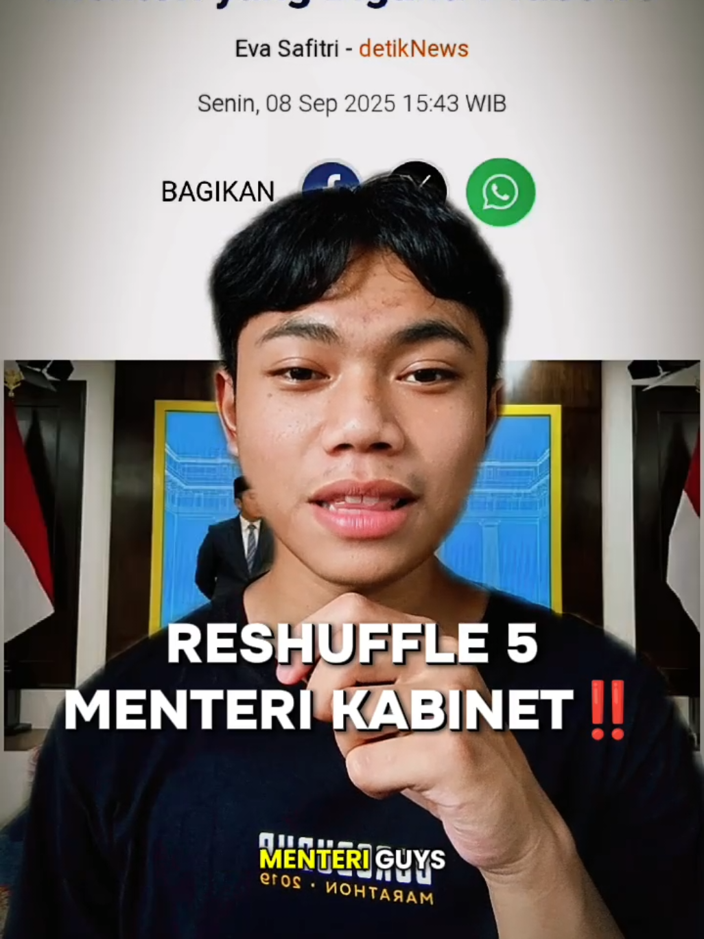 Presiden Reshuffle 5 Menteri Kabinet!! #demo #indonesia🇮🇩 #masukberanda #viral #fyp 