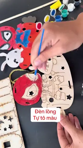Lồng đèn tự tô màu cho bé #lồngdentrungthu #trungthu #viral #tiktok #iphone17 