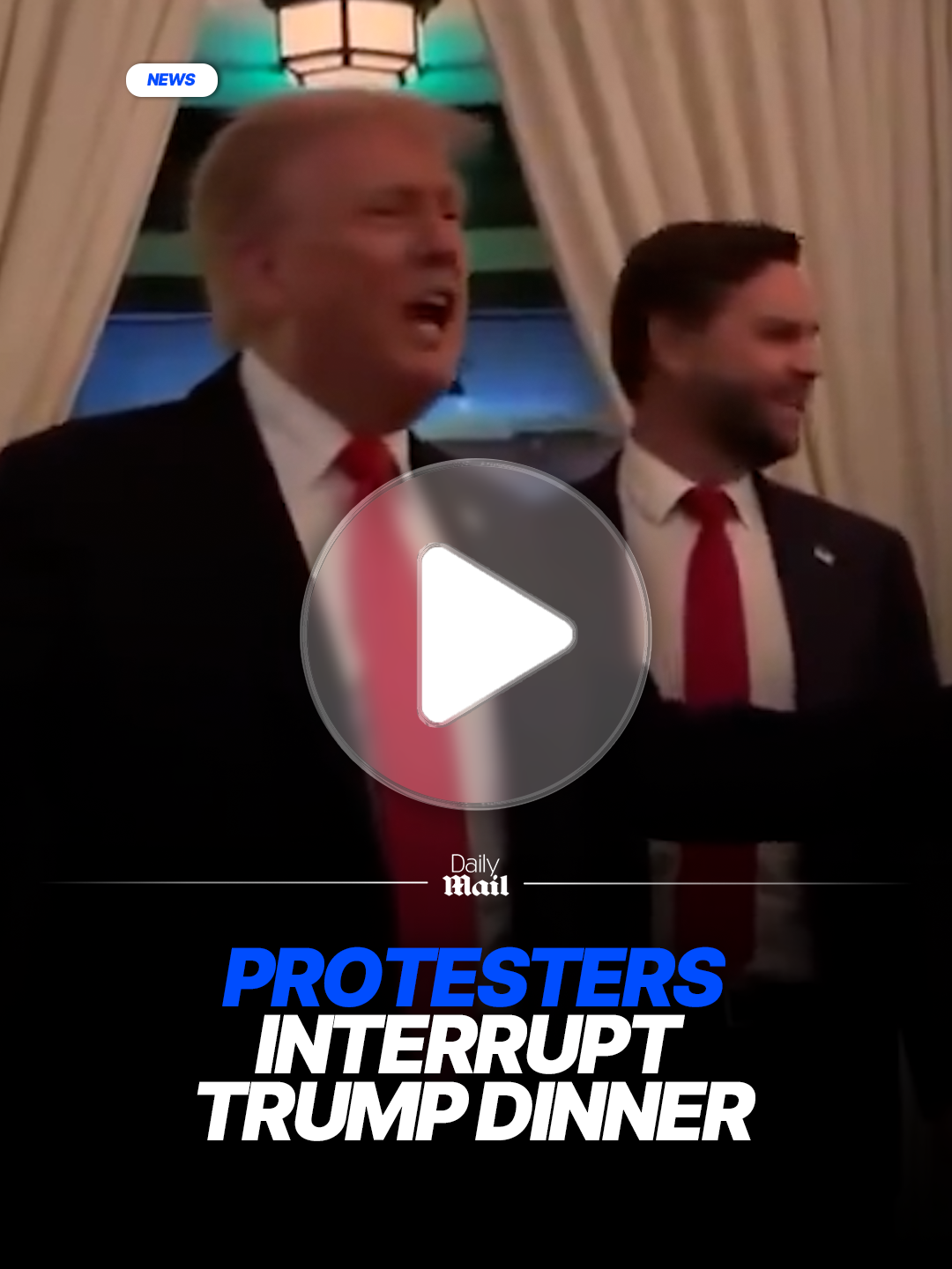 Donald Trump dinner interrupted by pro-Palestine group Credit: Reuters/CodePink #donaldtrump #news #washintondc #usa