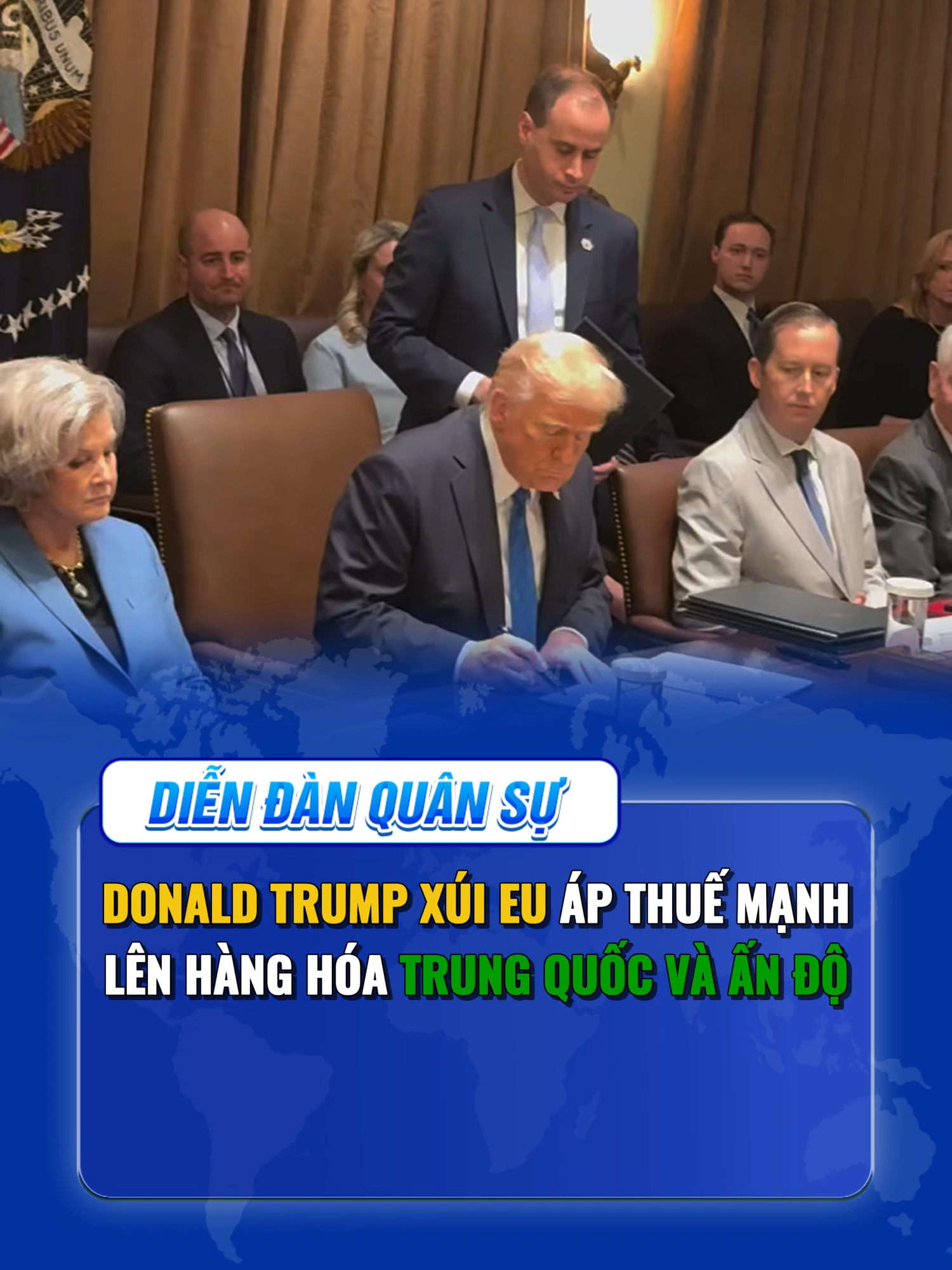 DONALD TRUMP KÊU GỌI EU ÁP THUẾ MẠNH LÊN TRUNG - ẤN #Quansu #s8 #s8com