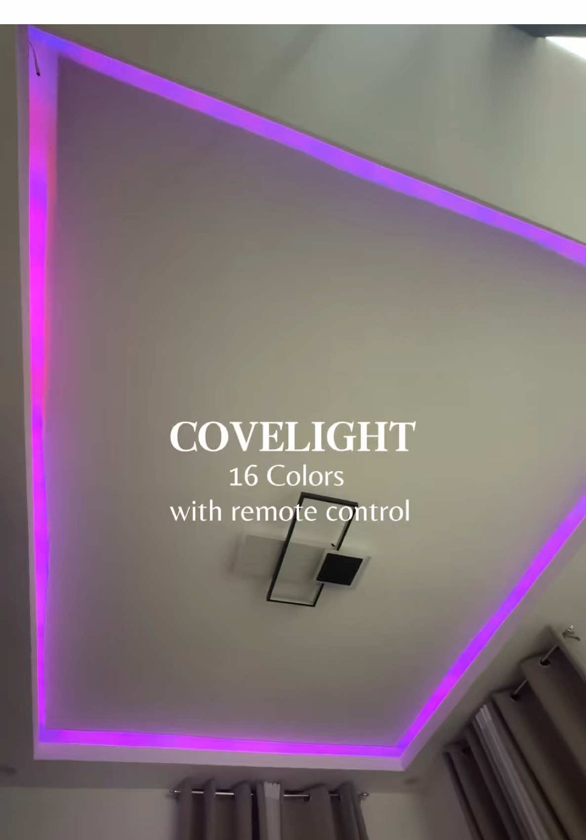 Replying to @MJ Euqnar aesthetic covelight 16 colors with remote control 🥰✨🌈 #covelight #roomlight #lighting #ceilinglight #ledlight 