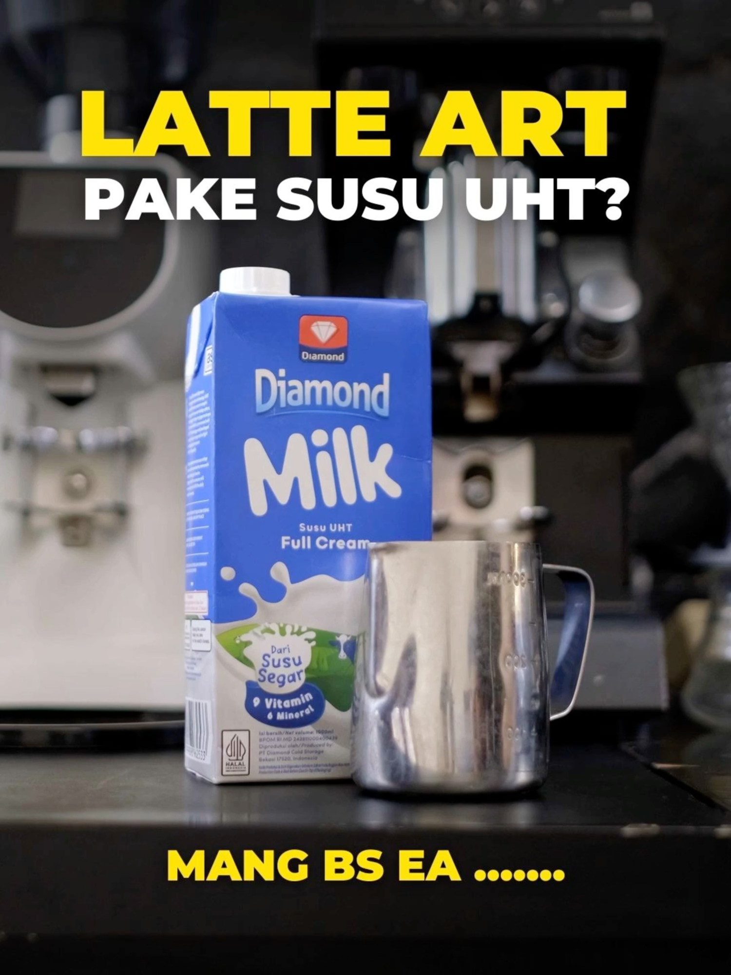 Latte art pake susu UHT? Emang bisa ya? Bisaaa dong! #baristalife #coffee #latteart #espressomachine #fypシ゚