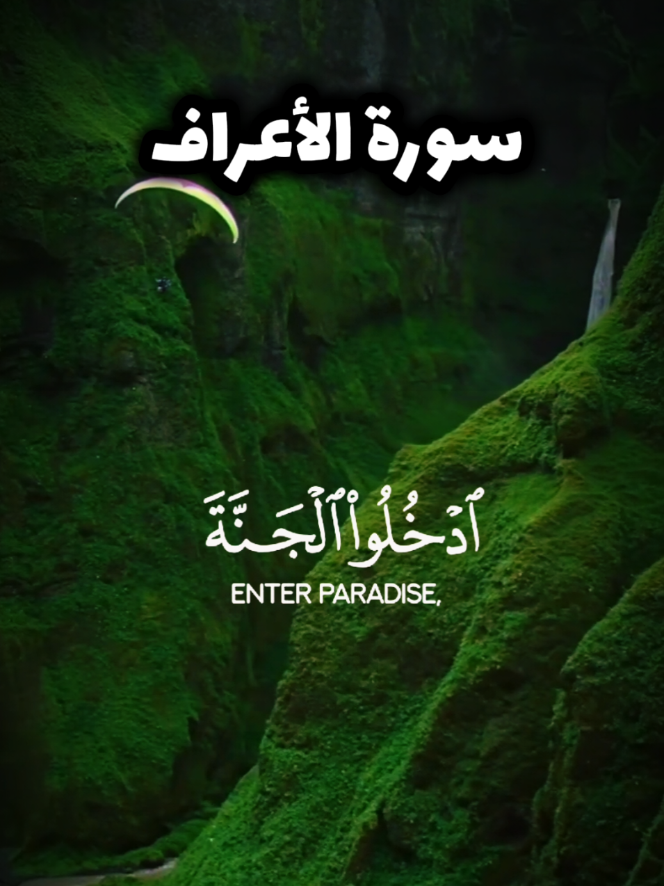 أدخلوا الجنة @ئیســلام فـــــەرموودە🤍🕊  @A_A_A  آيات من سورة الأعراف بصوت القارئ سعد الغامدي 