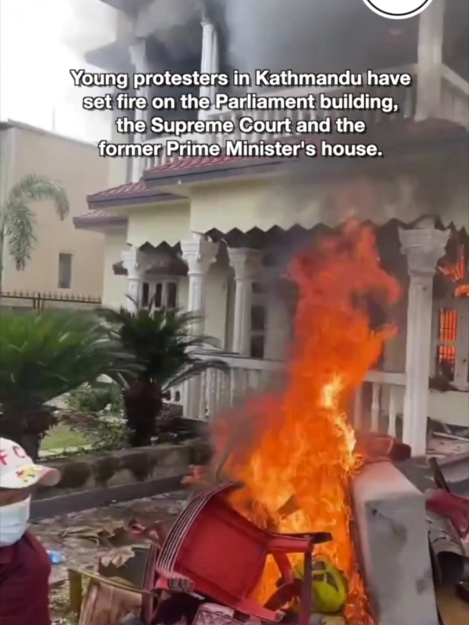 Nepal is on fire - and here are some scenes from the ground.  The death toll from the protests had risen to 25 by Wednesday (today), Nepal's health ministry said, while 633 were injured. Burnt-out vehicles and twisted metal littered the area around parliament, where army firefighters battled to douse a blaze in the main hall, while the building's exterior was charred after protesters set it ablaze on Tuesday. #Nepal #Protest #PoliticalCorruption #SinarDaily